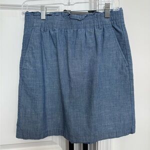 Women’s Small Reimagined by J. Crew Chambray Blue Skirt Pockets & Belt